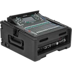 SKB 1SKB-R102W Rolling Compact Rig, 10U Top Rack, 2U Front Rack, Steel Rails
