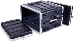 Stackable 6U Rack Case, Standard 19.25” Depth, Polyethylene Hard-Shell Construct
