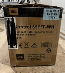 Single JBL Control 60 Series 75W 8 Ohm C65P/T-WH Pendant Speaker -NEW/OPEN BOX-