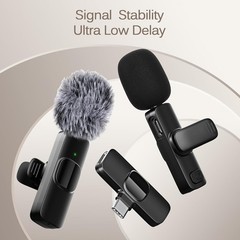 Professional Wireless Lavalier Lapel Microphone for iPhone, iPad, mini Video Rec