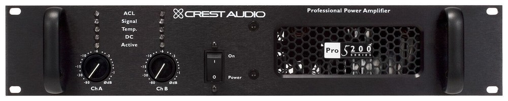 Crest Audio Pro 5200 Professional Touring Power Amplifier – 2RU Rack Mount Amp
