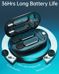 2 Pack Wireless Microphone for iPhone iPad with Charging Case for Podcast Vlog