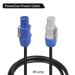 Sound Town 2 Pack 4 ft 14AWG PowerCon Cable, 3 Pin Input to Output (STC-PP4-2PK)