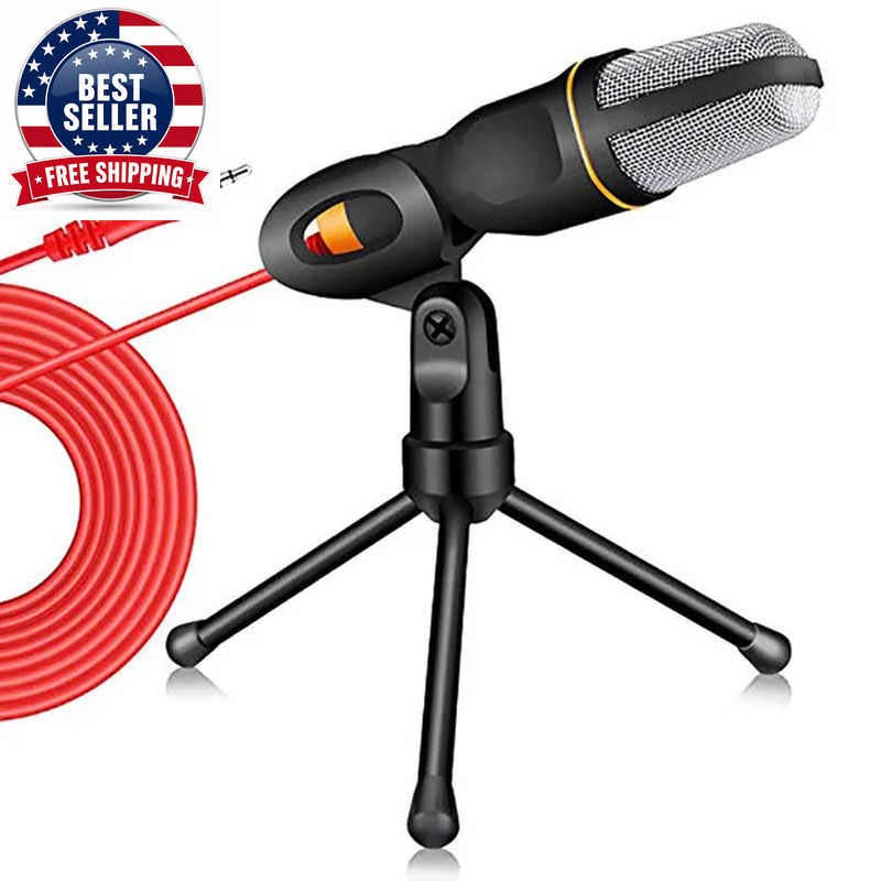 Professional Condenser Wired Microphone Mic for PC Karaoke Sound Room Gaming Aud