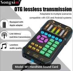 M1 Professional Live Streaming Mini Sound Card, Podcast Equipment Kit.