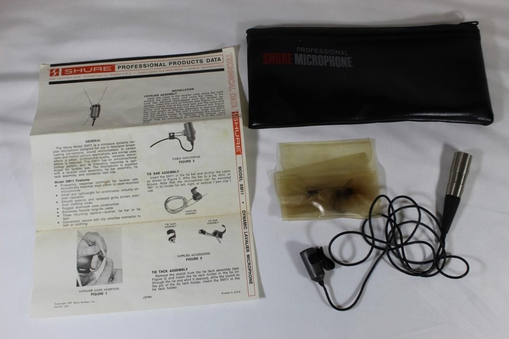 Shure SM11 Omnidirectional Dynamic Lavalier Microphone Kit w/Accessories