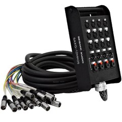 Seismic Audio – SAXQ-12x4x25 – 12 Channel 25 Foot – 12 Send x 4 Return, Black