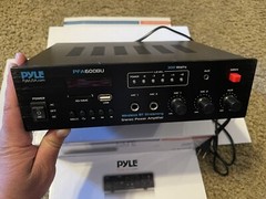 Pyle PFA600BU Wireless Amplifier PA Receiver & Microphone Receiver System
