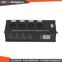 2PCS 4 Channel XLR Male Female to Single Ethercon Audio Network Cable Extender