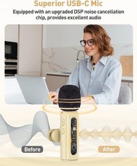 Plug-and-Play USB Type-C Mini Lavalier Microphone with Active Denoise Technology