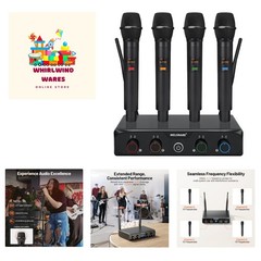 UHF Wireless Microphone System – 200ft Range for DJs & Singers