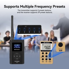 Wireless Tour Guide System Assisted Listening Devices Transmitter 5 Receivers