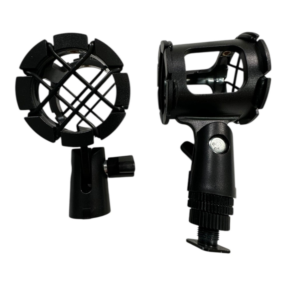 Microphone Clip Holder Stand Mount Mic Black Universal Replacement Part