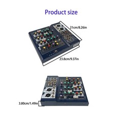 Handheld W/Headset Lavalier Lapel Microphone 4-Channel Sound Mixing USB Console