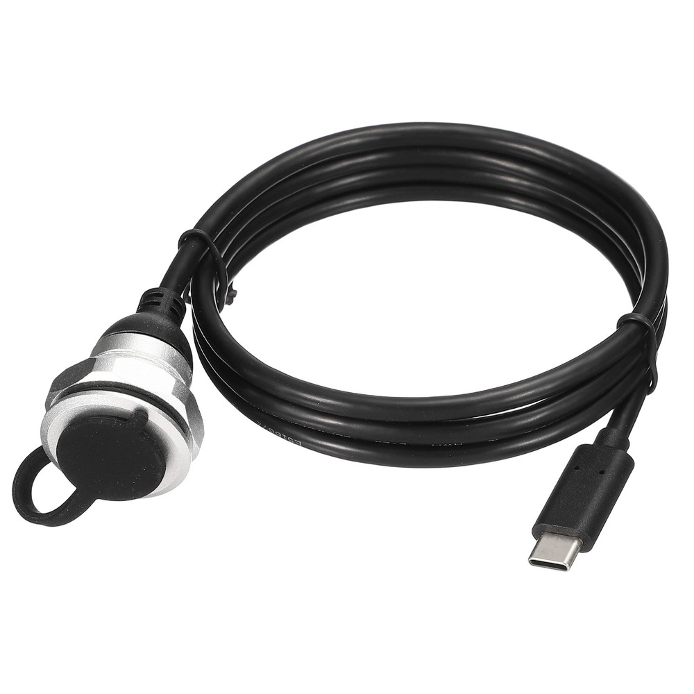 Round USB C 2.0 Panel Mount Extension Cable, Type-C Male to C Female, 3.3ft