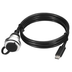 Round USB C 2.0 Panel Mount Extension Cable, Type-C Male to C Female, 3.3ft