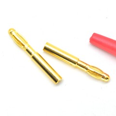 2pcs 3mm Banana Plug Test Audio Solder Connector Speaker Male Gold Plated Brass