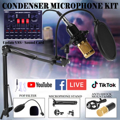 Home Studio Recording Kit Voice Changer Condenser Mic for PC Game Music Podcast
