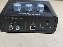 Behringer U-Phoria UM2 Audio Interface Black USB 2×2 Studio Recording w/ Cables