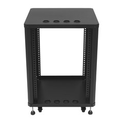 19″ 15U Component Rack Rolling Cabinet DJ Equipment Cabinet for Audio Video
