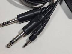 TELEX ECHELON aviation headphones w/ microphone headset 3 plug untested +C-57a