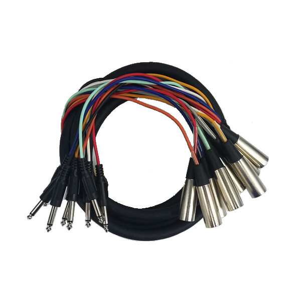 Cable Up CU/SU605 16′ XLR Male to 1/4″ TS Male Audio Snake (8-Channel)