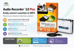 Honestech 8110123 Audio Recorder 3.0 Plus- USB – Easily Convert Cassettes to MP3