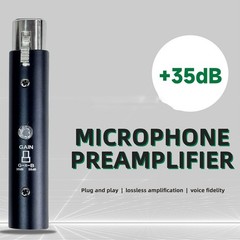 Portable Dynamic Mic Preamp 35dB Gain Clean Sound 10-40KHz VLJB