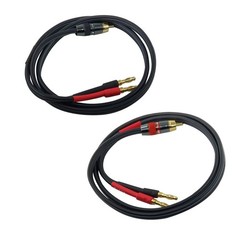 WJSTN Male RCA to Banana Plug Speaker Cable 3Feet, Black & Red