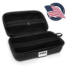 Pyle Fabric Travel Storage Organizer Case 2.7in x 7.2in x 3.6in for Microphone