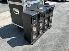 4) DYNACORD VL 262 2 -WAY PASSIVE FULL RANGE SPEAKER W/ CASE #6569R (THS)