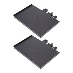 2Pcs ABS Live Sound Card Tray with Clamp Black Microphone Stand Storage Holder