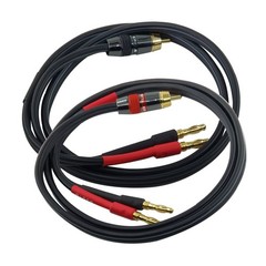 WJSTN Male RCA to Banana Plug Speaker Cable 3Feet, Black & Red