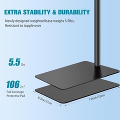 Microphone Stand with Weighted Base, Mic Floor Stand Boom Arm with Mic Access…