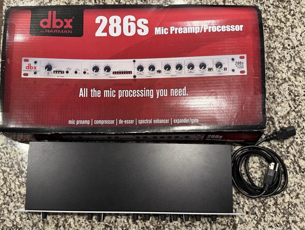 dbx 260S Mic Preamp/Processor 1U Rack – Has buzz – As-Is / Repair