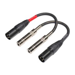 Suanqi XLR Male to 1/4 inch TRS Female Adapter Cable 6 inch 2 Pack XLR Male t…