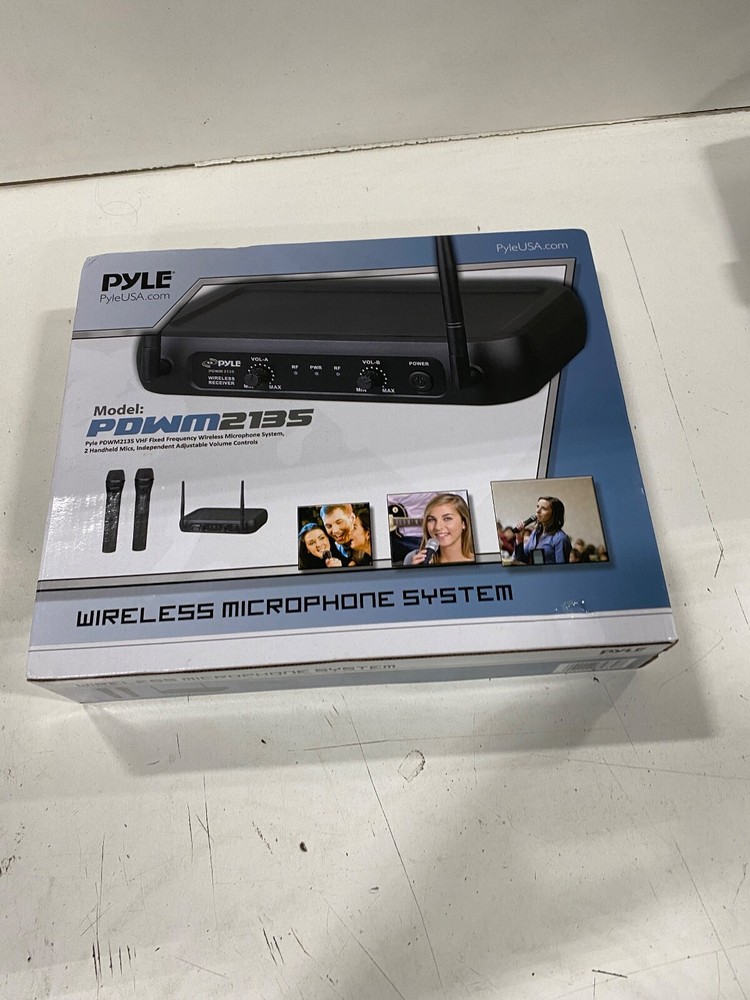 Pyle PDWM2135 VHF Fixed Frequency Wireless Microphone System +Adjustable Volume