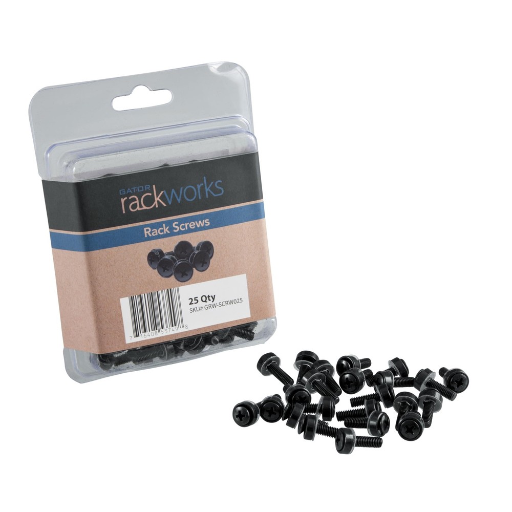 Standard Size Rack Screws 25 Pack High Quality Durable Storage Fasteners