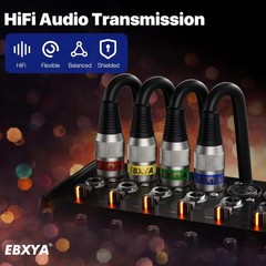 XLR Cable 15ft 4 Packs – Balanced DMX Cable with 3-Pin XLR Male to Female Mi…