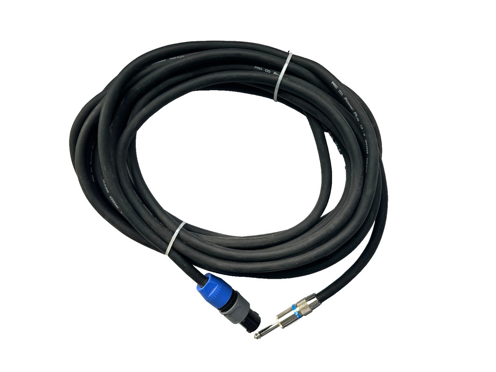Pro Co Power Plus 12-2 Speaker Cable 15ft w/NEUTRIK Speakon NL2FC to 1/4″ Male