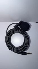 Black Clip-On Wired condenser Microphone, 3.5mm (1/8 in) TRS Universal