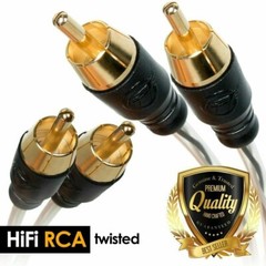Twisted Dual RCA 6 FT Stereo HiFi Audio Video AV Cable – HDTV DVD VCR – 6 Feet