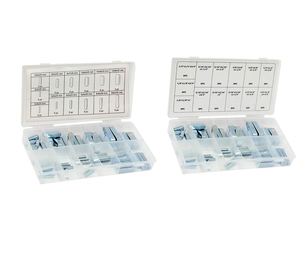 60 pc Keystock Bar Assortment Lock Pulleys Gears Square Key Stock Keyway Set …