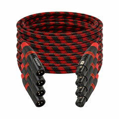 4x XLR Cable Male to Famale Audio Cable Nylon Braid Aux Cable Low Noise 6FT/1.8M