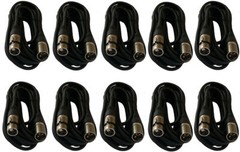 10x 3FT Premium XLR 3-Pin Male Female Microphone Audio Extension Shielded Cable