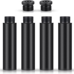 4 Pieces Mic Stand Extension Tube 5/8 Inch Microphone Extension Pipe Aluminium A