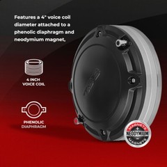 DS18 PRO-DN24PH.8 2″ Throat Bolt-On Compression Driver 500W With 4″ Phenolic VC