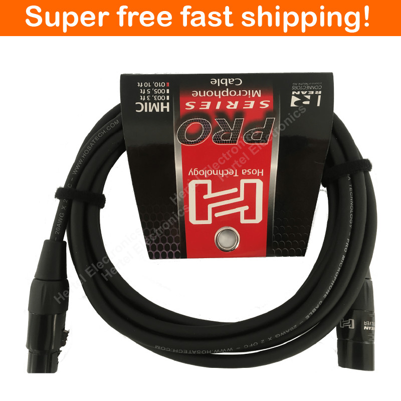 Hosa Pro Microphone Cable HMIC-015 (15 Feet) , Neutrik REAN XLR3F to XLR3M 15Ft