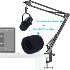 SUNMON MV7 Boom Arm Mic Stand with Pop Filter for MV7 SM7B