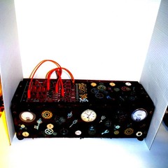 Synth Portal Steampunk Modular Powered Synthesizer-no modules 2026 Wood/black/bz